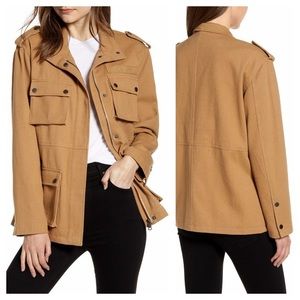 avec les filles cargo utility jacket beige small